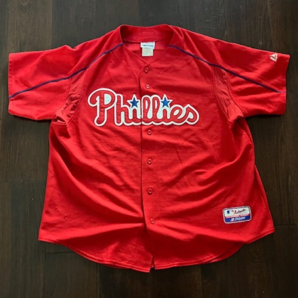 Philadelphia Phillies MLB Majestic Jersey Rollins 11 Red